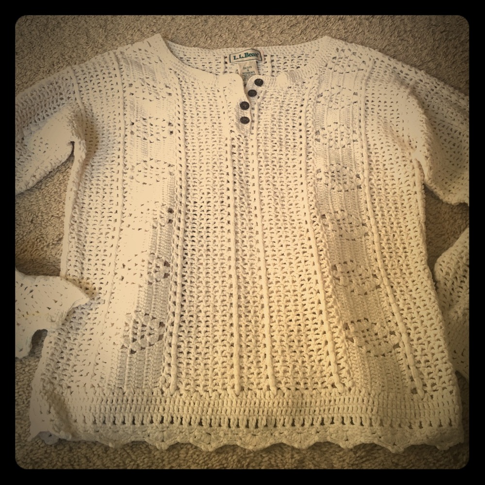 Vintage white peasant sweater
